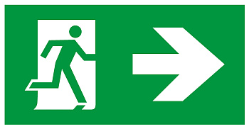 Самоклеящаяся этикетка ЭРА INFO-SSA-128 бэклит 259x135мм Человек-стрелка зеленая SSA-103