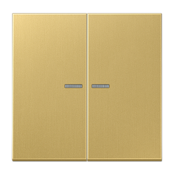 JUNG Клавиша для KNX кнопки, 2 группы, с окошком металл латунь Classic ME102KO5C