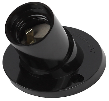 ЭРА ACS PTR/UGL-E27-BAK-BL-BOX50 Черный Патрон Е27 настенный бакелит