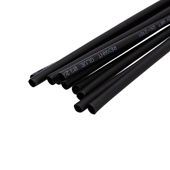 Термоусаживаемая трубка двухстенная клеевая 3,2/1,6 мм черная (1 уп. 10 шт.) Rexant 26-2101