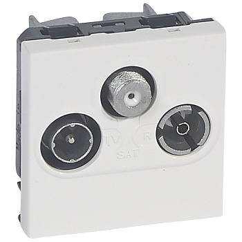 Legrand Mosaic Алюминий Розетка R/TV/Sat WCD 2m 079296