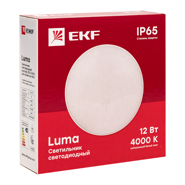 Купить EKF PROxima Светильник светодиодный ЖКХ круг ДПО-2002 12Вт 4000K IP65