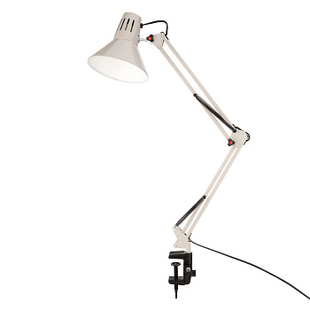 Светильник настольный Акцент на металлической стойке с винтовым зажимом, с цоколем Е27, 60 Вт, цвет лунный свет Rexant 603-1009