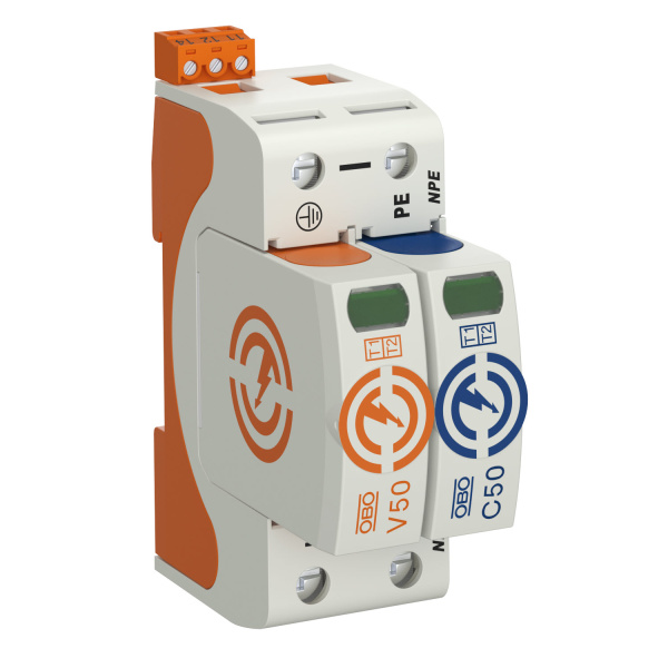 OBO Bettermann УЗИП для силовых сетей 1+NPE (Класс I+II), 280 В 5093531