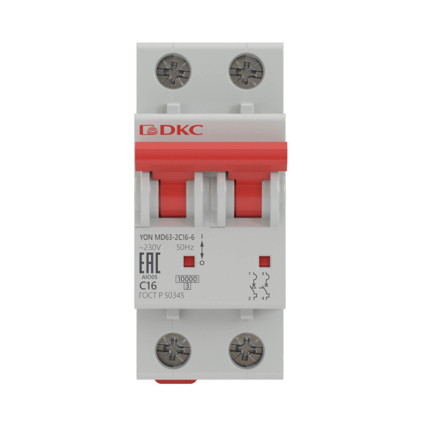 Купить DKC YON pro Автоматический выключатель модульный MD63 2P 40А C 6kA MD63-2C40-6