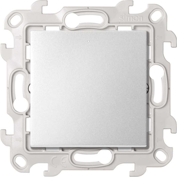 Simon 24 Алюминий Переключатель (проходной) с подсветкой 10AX 250В~ 4 2450204-033