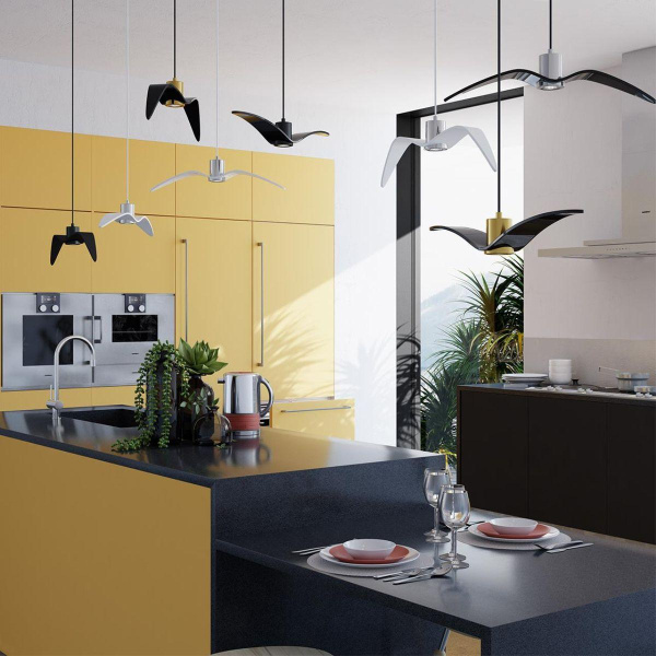 Odeon Light 4902/1B PENDANT ODL22 233 черный/стекло Подвес GU10 1*5W BIRDS Купить Odeon Light 4902/1B PENDANT ODL22 233 черный/стекло Подвес GU10 1*5W BIRDS