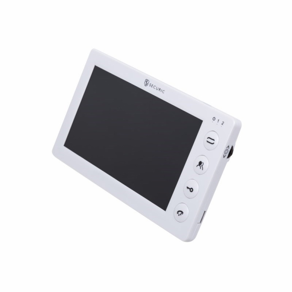 Цветной монитор видеодомофона 7" формата AHD, с детектором движения, функцией фото- и видеозаписи. Цвет белый (модель AC-334) Rexant 45-0334