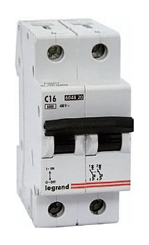 Legrand LR Автоматический выключатель 2P 16А (С) 6kA 604820
