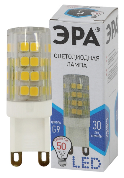 ЭРА LED JCD-5W-CER-840-G9 (диод, капсула, 5Вт, нейтр, G9)