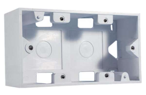 Hyperline MB-2E-35 Коробка для настенного монтажа 80x148x45 мм, французский стандарт 243646