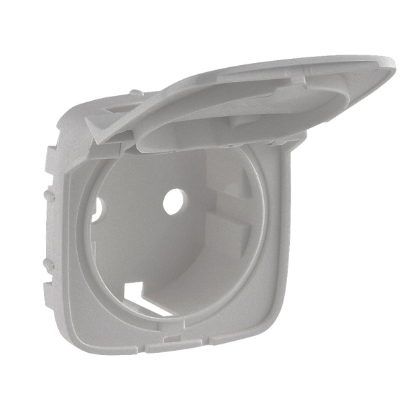 Legrand Valena ALLURE Алюм Накладка розетки с/з с крышкой 754847
