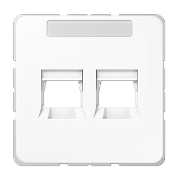 JUNG Крышка для 2-х модульных гнезд AMP 5KAT белая CD569-25WEWW