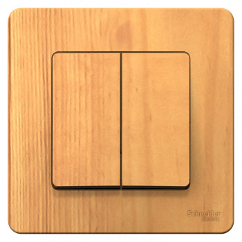 Systeme Electric Blanca внутр Ясень Переключатель 2-клавишный, 10А, 250B
