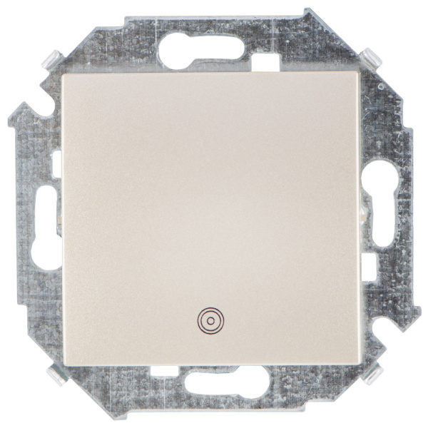 Simon 15 Шампань Выключатель кнопочный с пиктограммой, 16А, 250В, винт.зажим 1591150-034