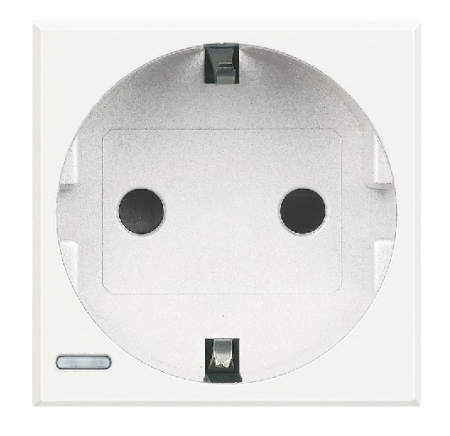 Купить BT Axolute White Розетка с/з защитными шторками, винт. зажим, возможность индикации, 2 мод HD4141