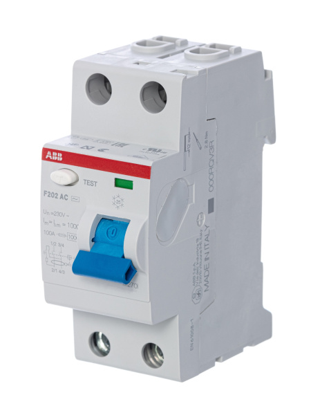 ABB F202AC УЗО 2Р 80А 100mA (AC) 2CSF202001R2800 ABB F202AC УЗО 2Р 80А 100mA (AC) 2CSF202001R2800