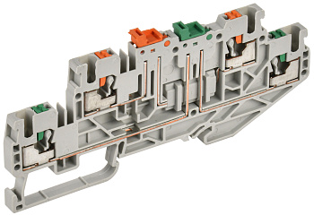 IEK Колодка клеммная CP-ML 2 ур. нож. разм. 2,5мм2 серая