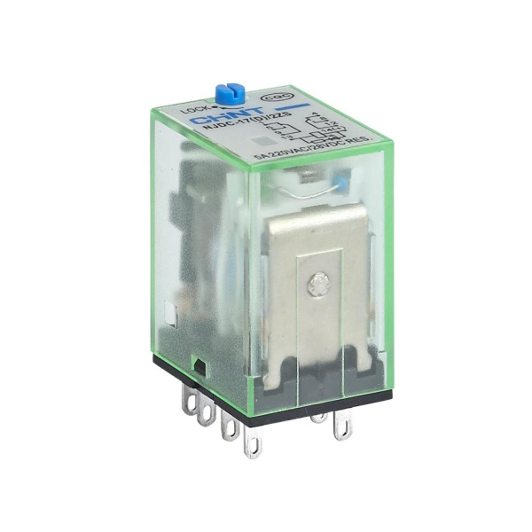 CHINT Промежуточное реле с кнопкой тестирования NJDC-17(D)/2Z 2 конт. с инд. LED 10А AC220В (R)
