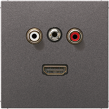 JUNG 2x Cinch Audio (RCA) / Stereo Jack (TRS 3.5 mm) / HDMI, антрацит MAAL1082AN