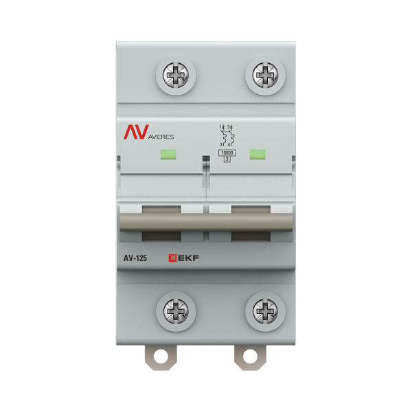 Купить Выключатель автоматический AV-125 2P 63A (C) 10kA EKF AVERES mcb125-2-63C-av