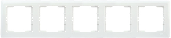 IEK РГ-5-ББ Рамка 5 мест. гориз. BOLERO белый EMB50-K01