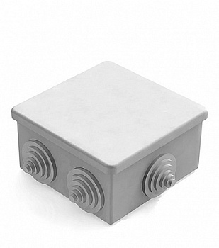 CHINT Коробка распаячная для наружнего монтажа с защелкивающейся крышкой, 6 гермовводов,100х100х50мм, IP55