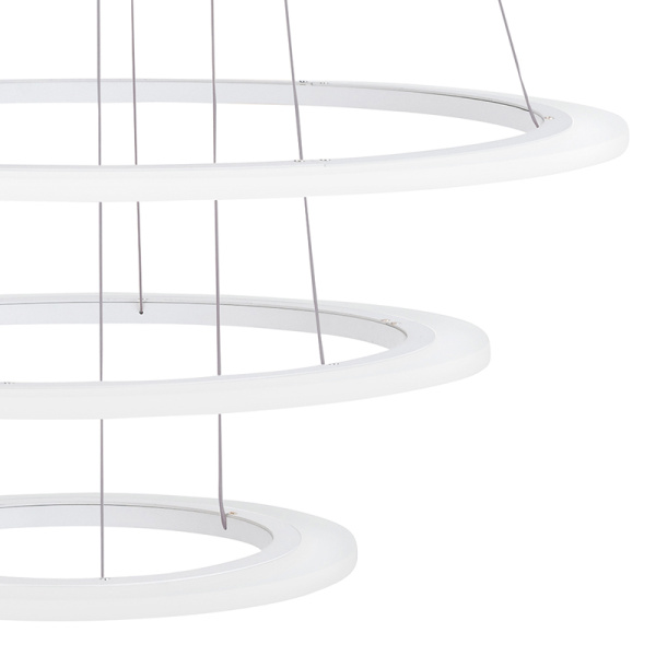 Купить Eglo Подвес LED PENAFORTE с димм., 91,5W(LED), Ø800, H1500, алюминий, белый/акрил, белый 39274