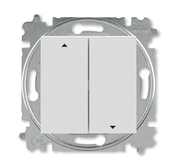 ABB EPJ Levit серый / белый Выключатель жалюзи 2-кл, с фиксацией 2CHH598945A6016