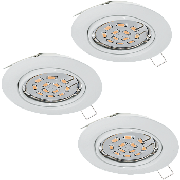 Eglo Комплект светодиод. встраив. светильников PENETO, 3x5W (GU10), ?87, сталь, белый 94406