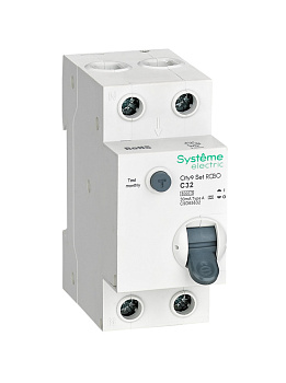 Systeme Electric City9 Set Автоматический выключатель дифференциального тока (АВДТ) 1P+N С 32А 6kA 30мА Тип-A 230В C9D65632