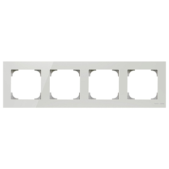 ABB SKY Стекло белое Рамка 4-постовая 2CLA857400A3001