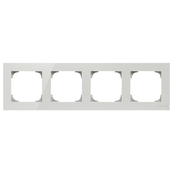 ABB SKY Стекло белое Рамка 4-постовая 2CLA857400A3001