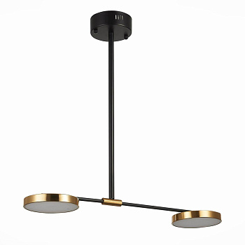 ST Luce SL1605.403.02 Светильник подвесной Черный/Латунь, Белый LED 2*8,5W 3000K