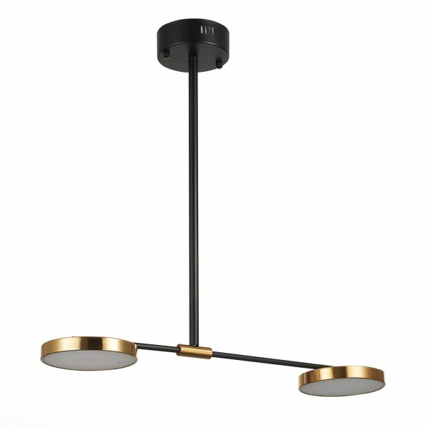ST Luce SL1605.403.02 Светильник подвесной Черный/Латунь, Белый LED 2*8,5W 3000K