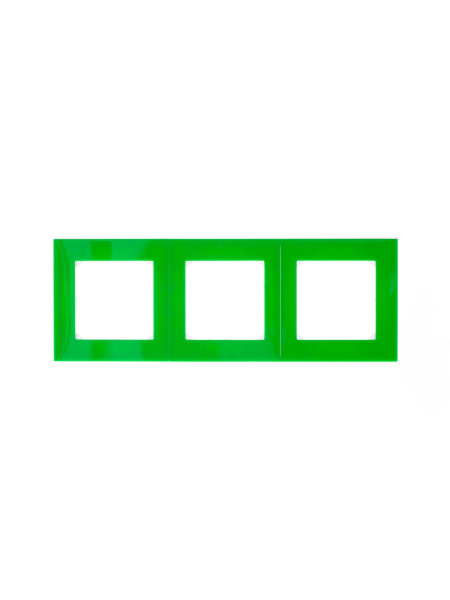Купить ABB EPJ Levit зелёный / дымчатый чёрный Рамка 3 поста 2CHH015030A6067