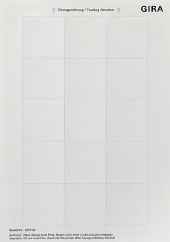 Gira Пленка для нанесения надписей 287002