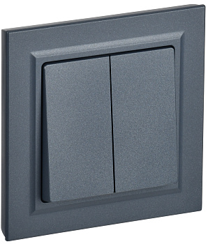 IEK BRITE Маренго Выключ. 2-кл. 10А в сборе ВСР10-2-0-БрМ