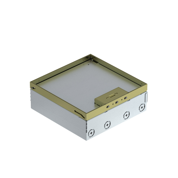 OBO Bettermann Лючок UDHOME9 2M на 12 Modul 45, пустой (выемка под напольное покрытие 15 мм, латунь) 7427328