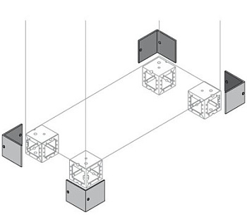 ABB Крышка цоколя с логотипом АББ, 4 шт. ZN1040