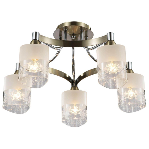 Freya Modern Tasmania Бронза Антик Потолочный светильник E14 40W FR5475CL-05CH