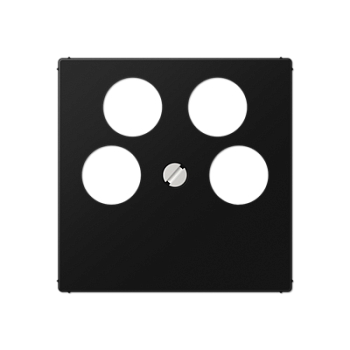 JUNG A Flow/A 550 Черный матовый Крышка для TV-SAT розетки с 4-мя гнёздами A561-4SAT2SWM