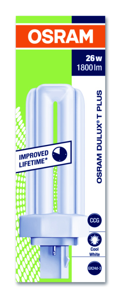 Купить Osram Лампа люминесцентная компактная Dulux T 26W/840 PLUS холод. белый GX24d-3 4050300342047