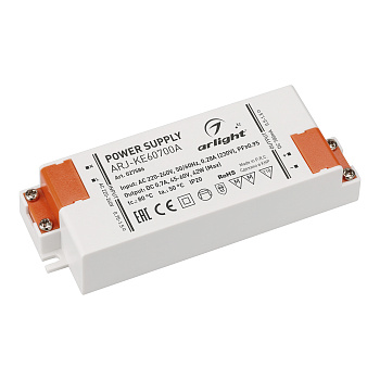 Arlight Блок питания ARJ-KE60700A (42W, 700mA, PFC) (IP20 Пластик, 5 лет) 027586