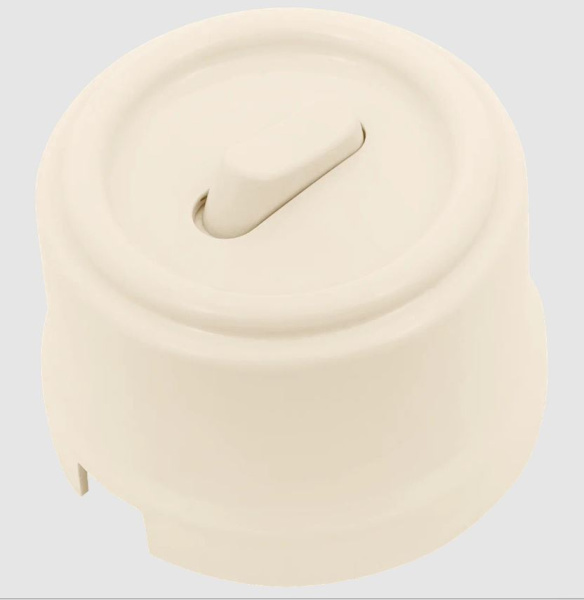 BIRONI Лизетта Пластик Песочное золото Выключатель 1-кл (клавишный) B1-220-24