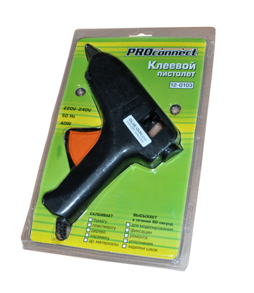 Купить PROconnect Пистолет клеевой 40 Вт большой 12-0103