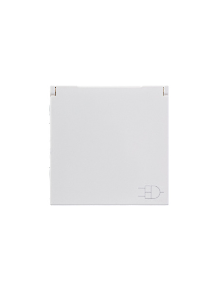 Купить ABB NIE Zenit Бел Розетка с/з с защитными шторками с крышкой 2 мод 2CLA228810N1101