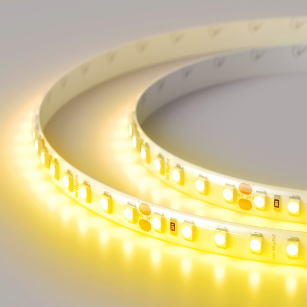 Купить Arlight Светодиодная лента RTW 2-5000SE 24V Yellow 2x (3528, 600 LED, LUX) (9.6 Вт/м, IP65) 015132