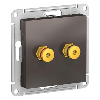 Systeme Electric AtlasDesign Мокко Аудиорозетка двухместная