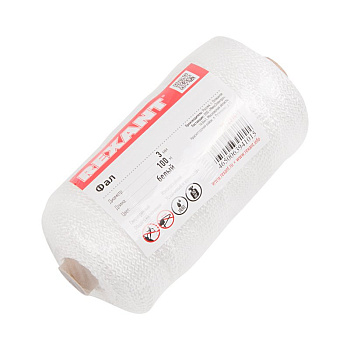 Фал плетеный 3мм 100м (белый) Rexant 77-2314-1